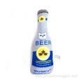 eco friendly beer bottle shape luxury squeaky plush